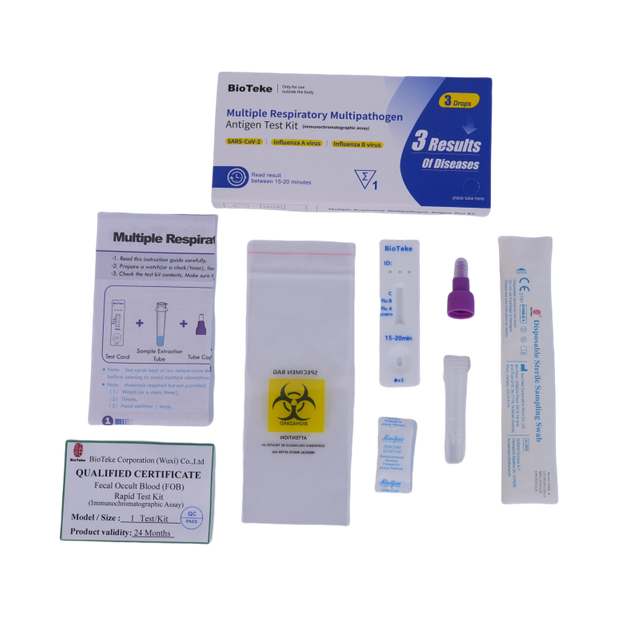 Bioteke 3 in 1 kit di test rapido dell'antigene covidio a+b