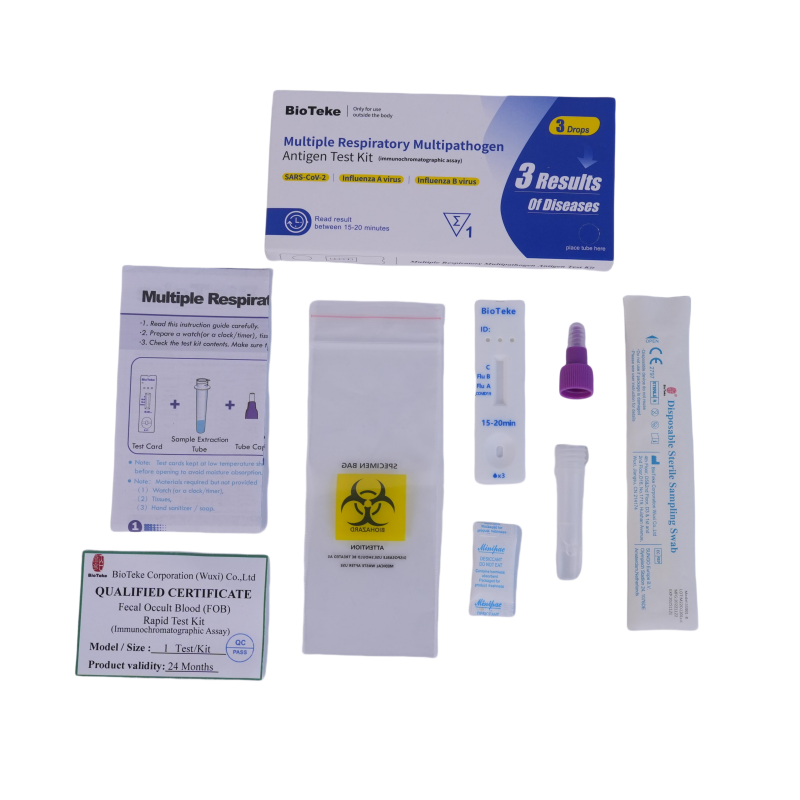 Bioteke 3 in 1 kit di test rapido dell'antigene covidio a+b