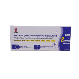 8 in 1 in 1 SARS-COV-2/FLU A+B/HPIV2/HPIV1+3/RSV/ADV/MP Kit di test rapido rapido