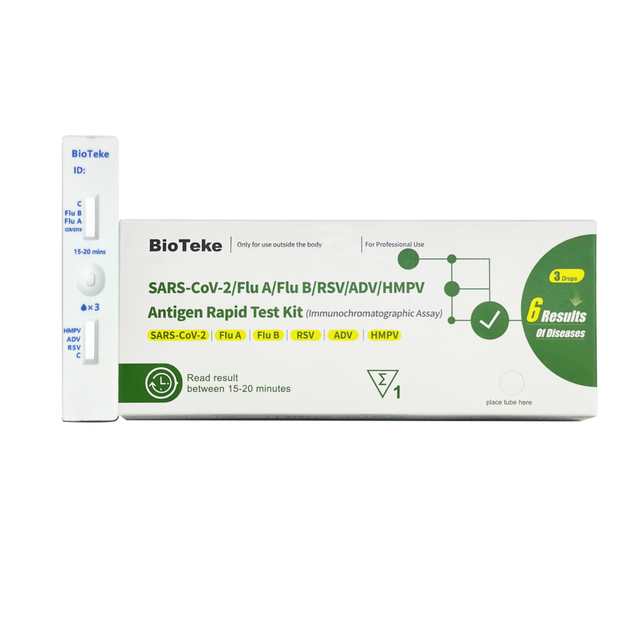 6 in 1 kit per test rapido dell'antigene COVID influenza A&B RSV ADV HMPV