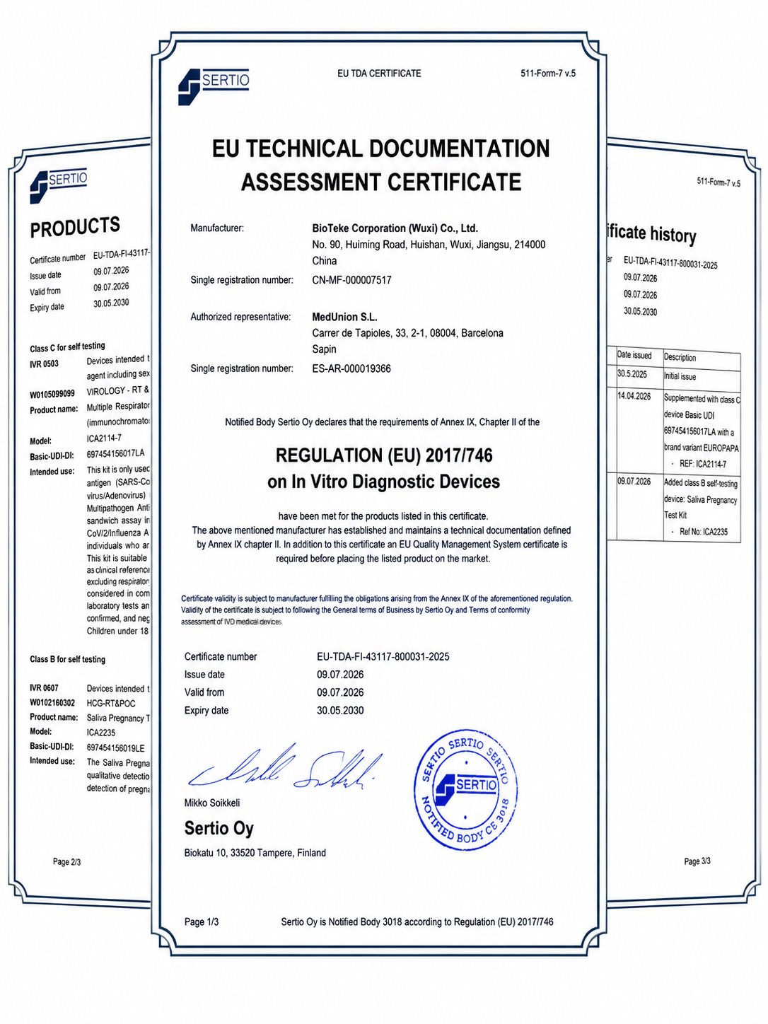 CERTIFICATO IVDR